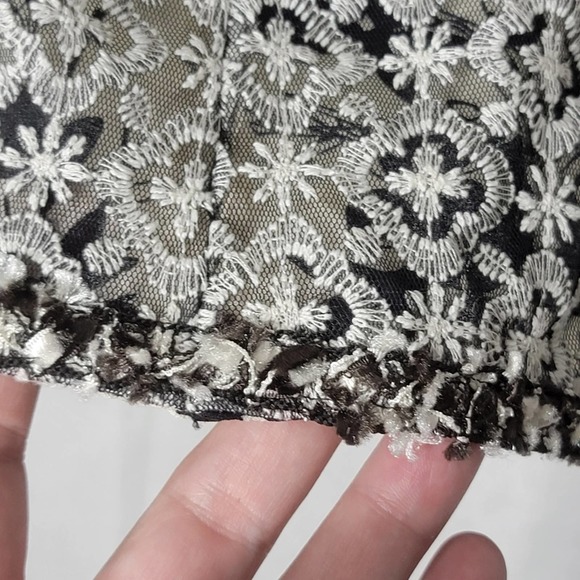 Jones New York Lace Mesh Bow 2 Hook Blazer Black/Cream 14P - Picture 9 of 12